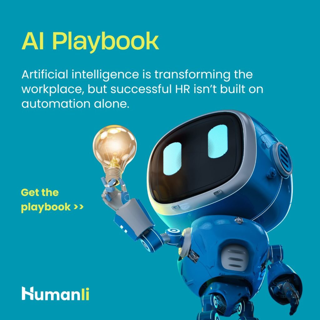 AI agent holding lightbulb with Get the playbook link